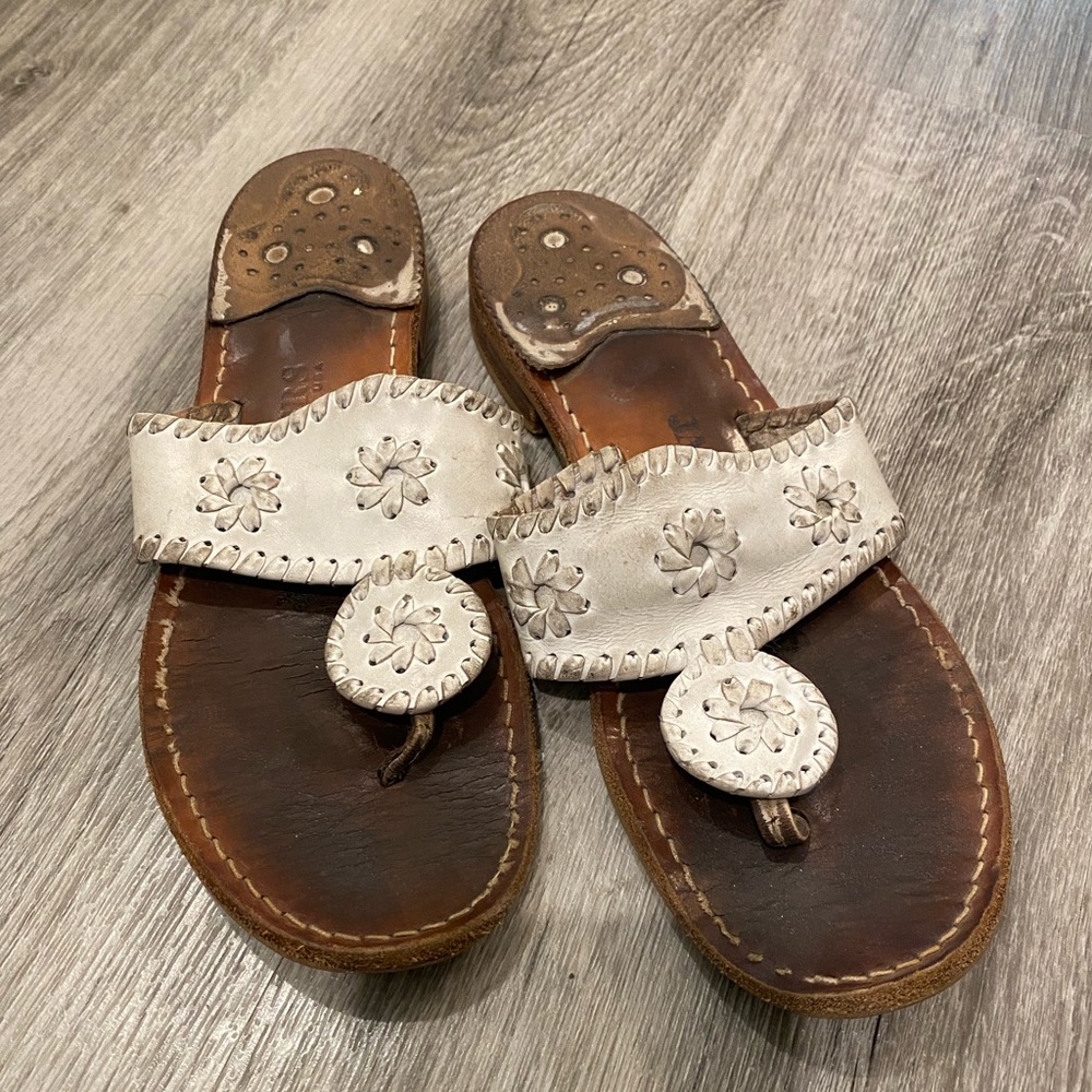 White Jack Rogers sandals size 6!